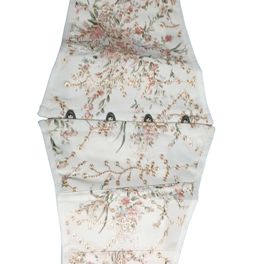 Floral Corset with Gold Accents